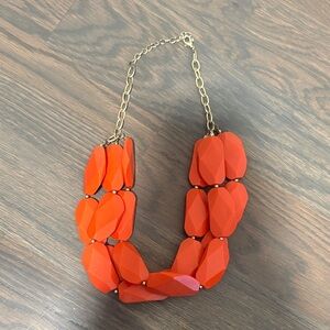 Bold Orange Statement Necklace
